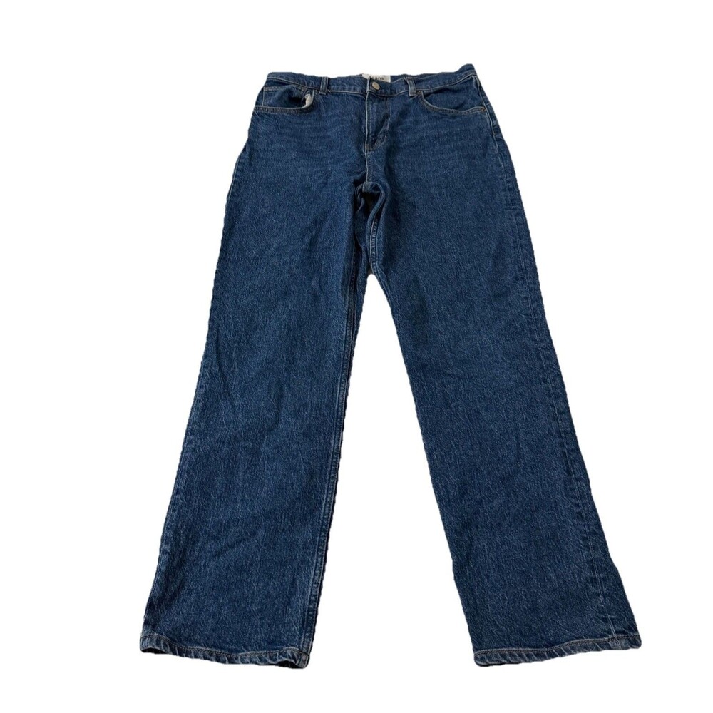 Reformation Jeans 31 Blue Liza Ultra High Rise Straight Huntington Organic